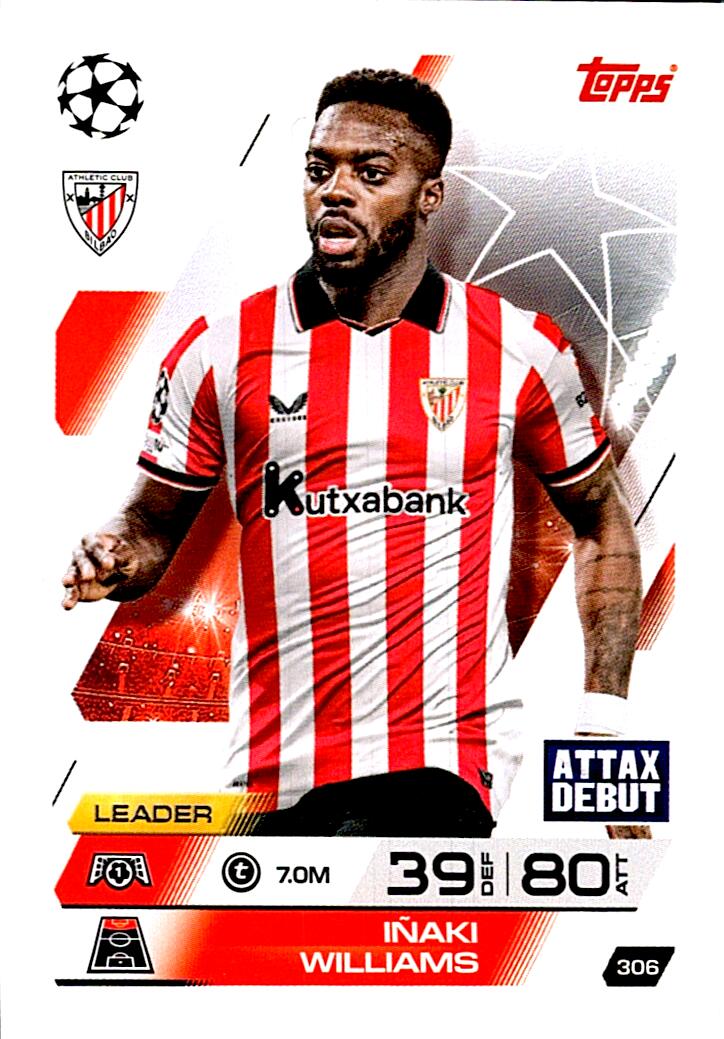 MATCH ATTAX CHAMPIONS LEAGUE 2025/2026 IÑAKI WILLIAMS Nº306