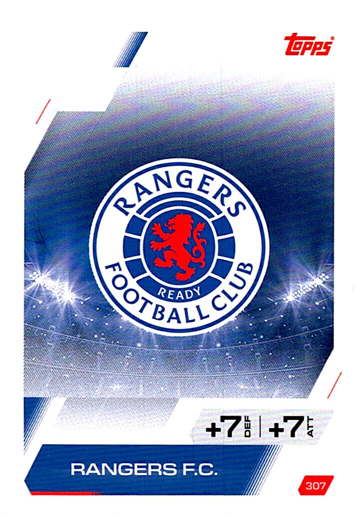 MATCH ATTAX CHAMPIONS LEAGUE 2025/2026 ESCUDO RANGERS FC Nº307