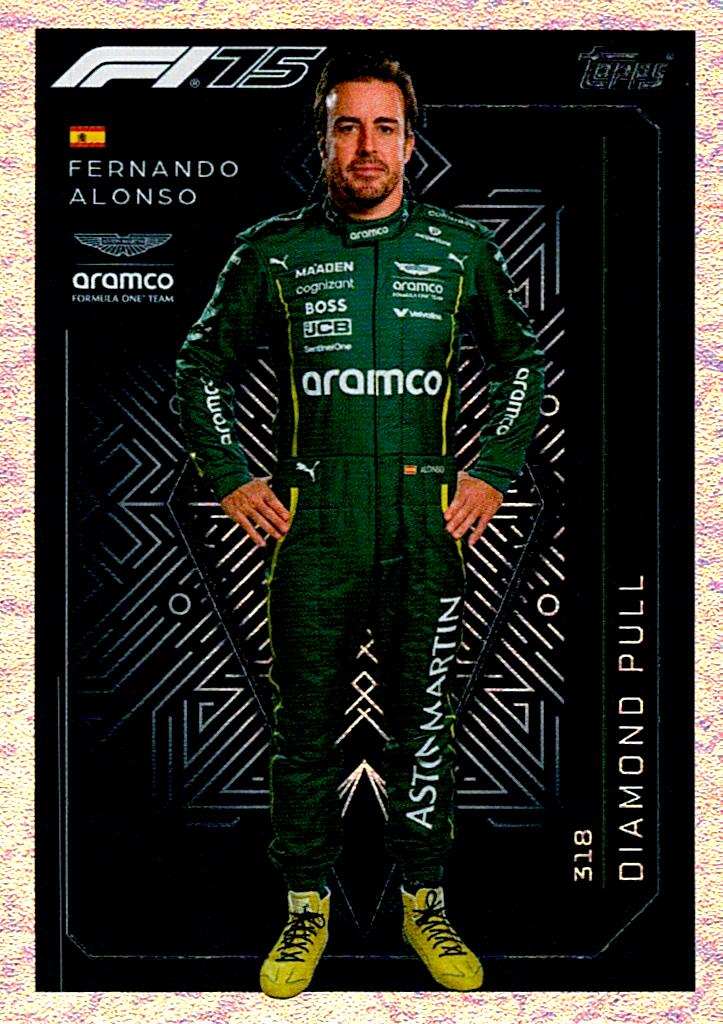 Turbo Attax 2025 DIAMOND PULL FERNANDO ALONSO nº318