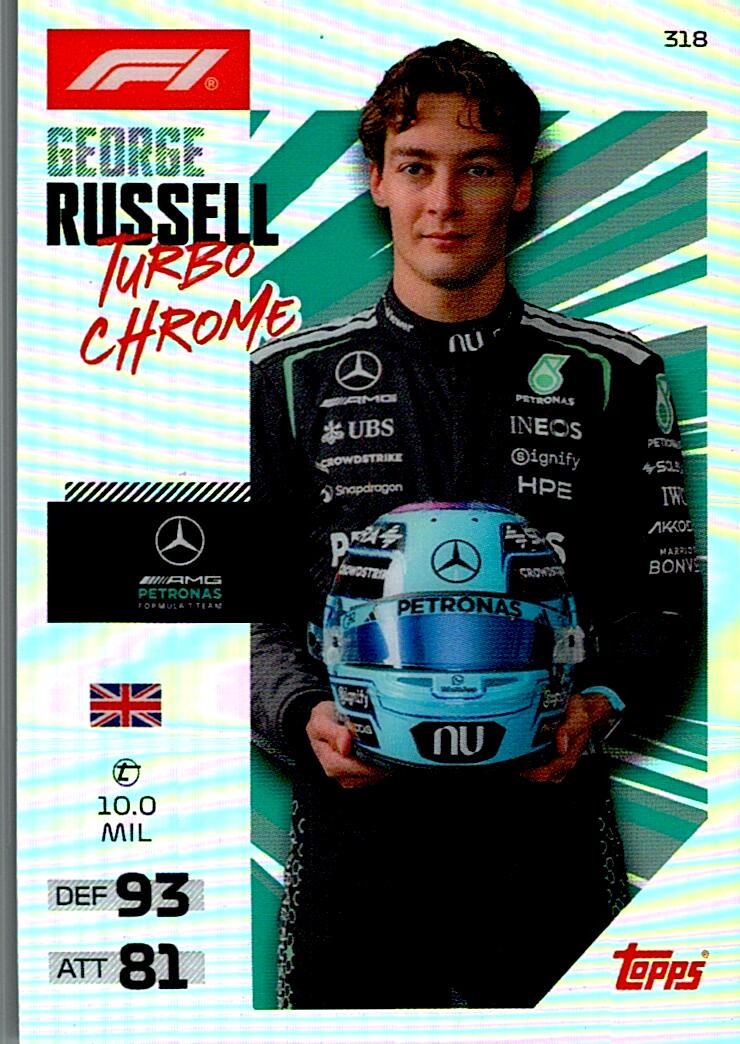 TURBO ATTAX FORMULA 1 2026 GEORGE RUSSELL TURBO CHROME Nº318