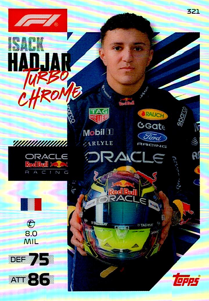 TURBO ATTAX FORMULA 1 2026 ISACK HADJAR TURBO CHROME Nº321