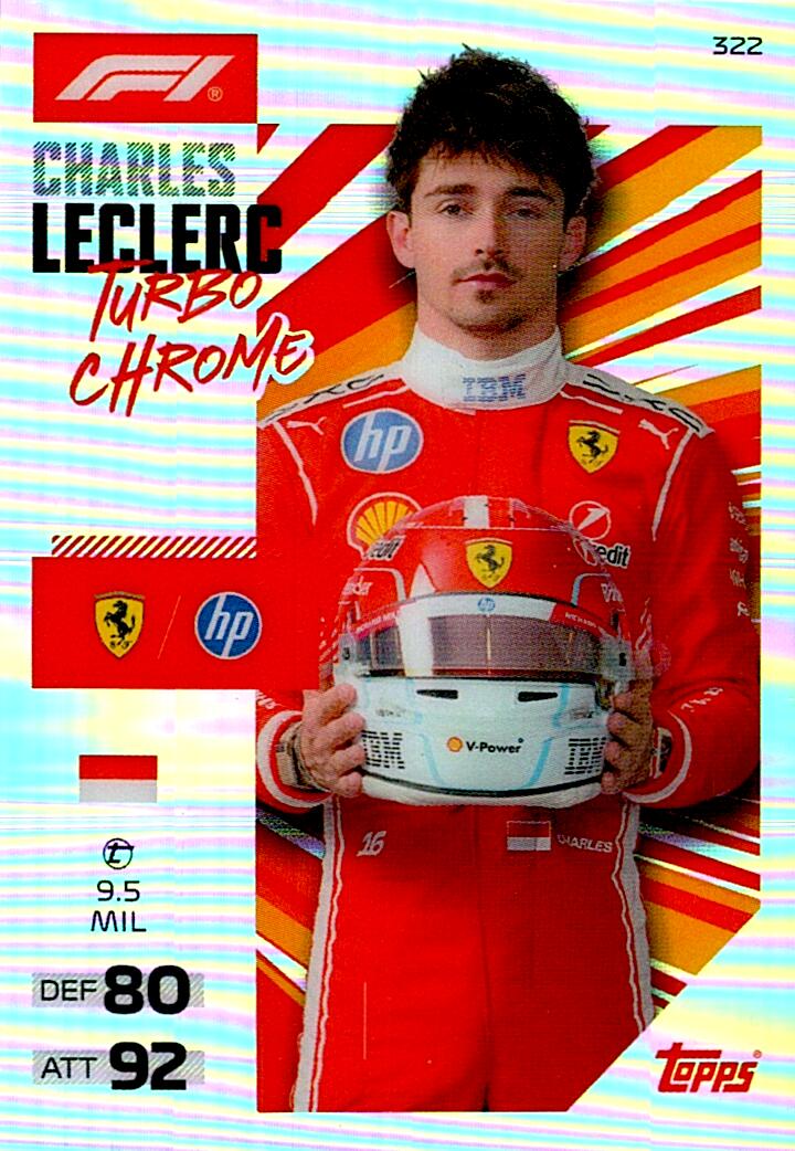 TURBO ATTAX FORMULA 1 2026 CHARLES LECLERC TURBO CHROME Nº322