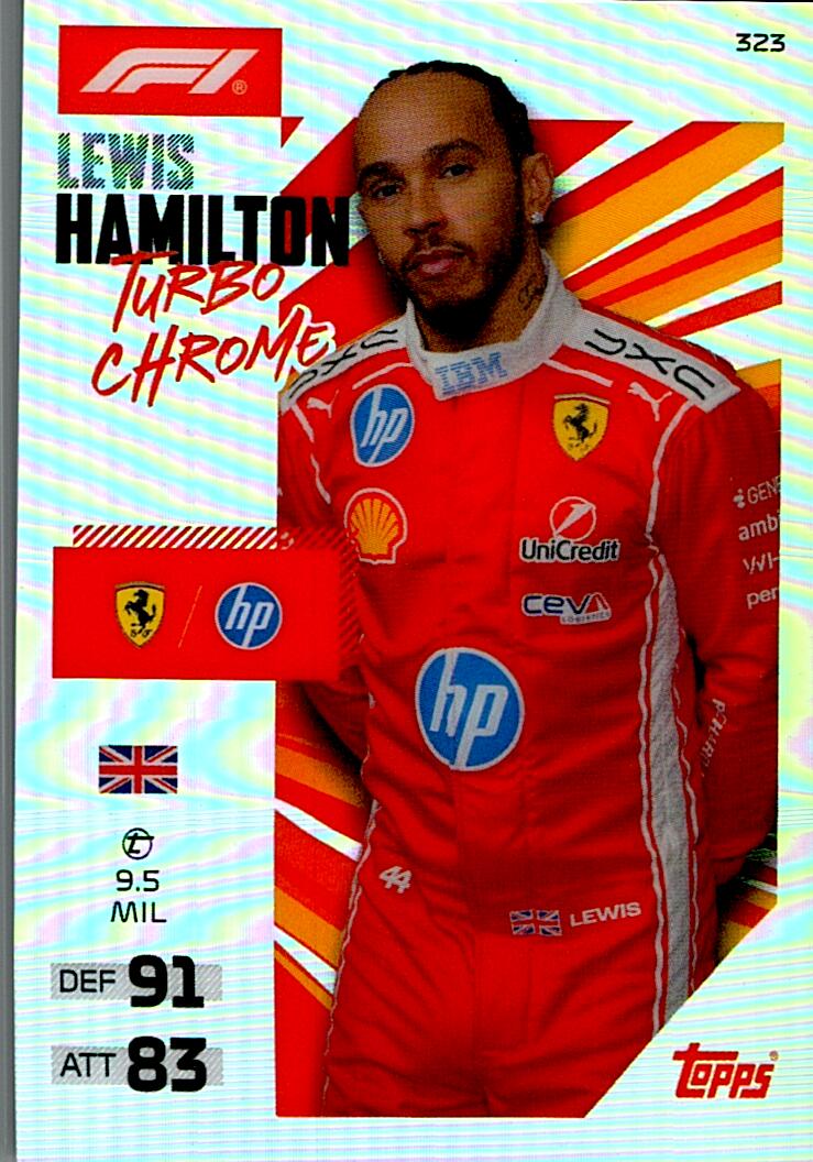 TURBO ATTAX FORMULA 1 2026 LEWIS HAMILTON TURBO CHROME Nº323
