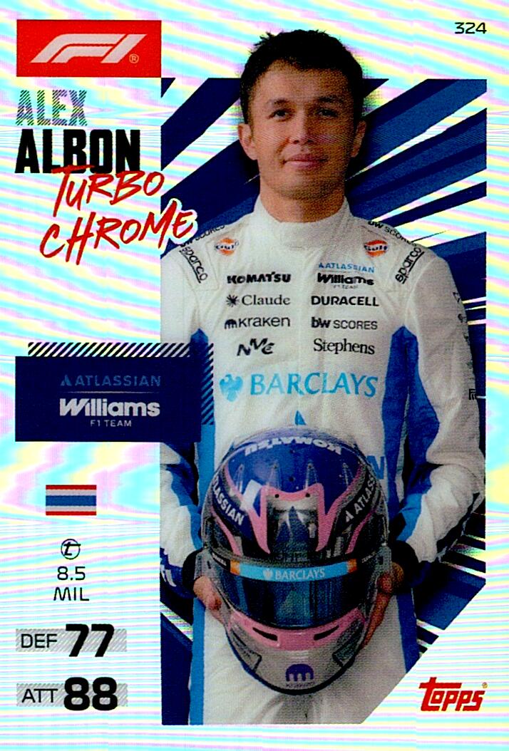 TURBO ATTAX FORMULA 1 2026 ALEX ALBON TURBO CHROME Nº324