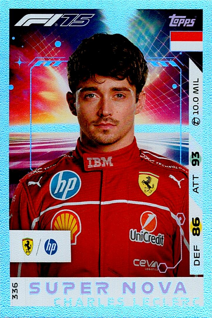Turbo Attax 2025 SUPER NOVA CHARLES LECLERC nº336