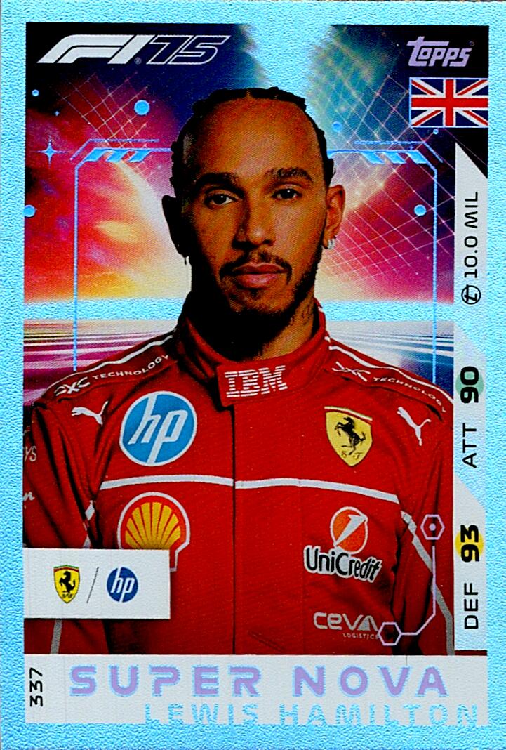 Turbo Attax 2025 SUPER NOVA LEWIS HAMILTON nº337