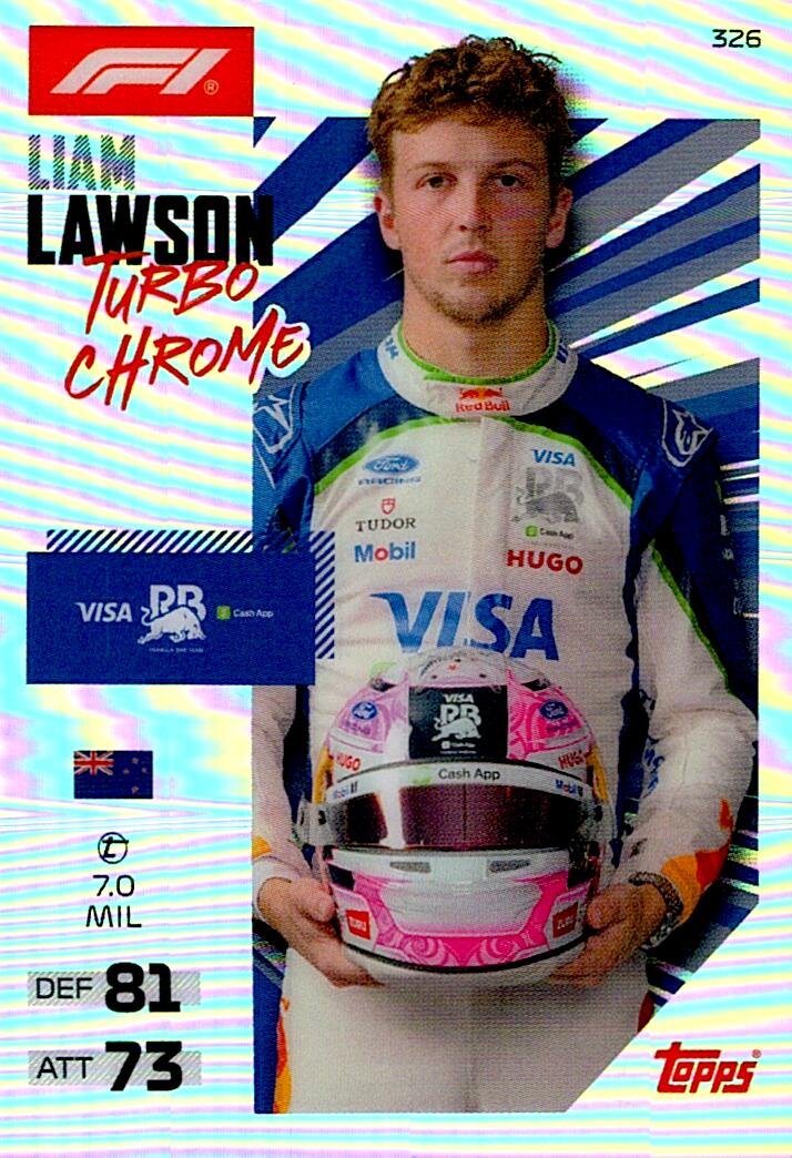 TURBO ATTAX FORMULA 1 2026 LIAM LAWSON TURBO CHROME Nº326