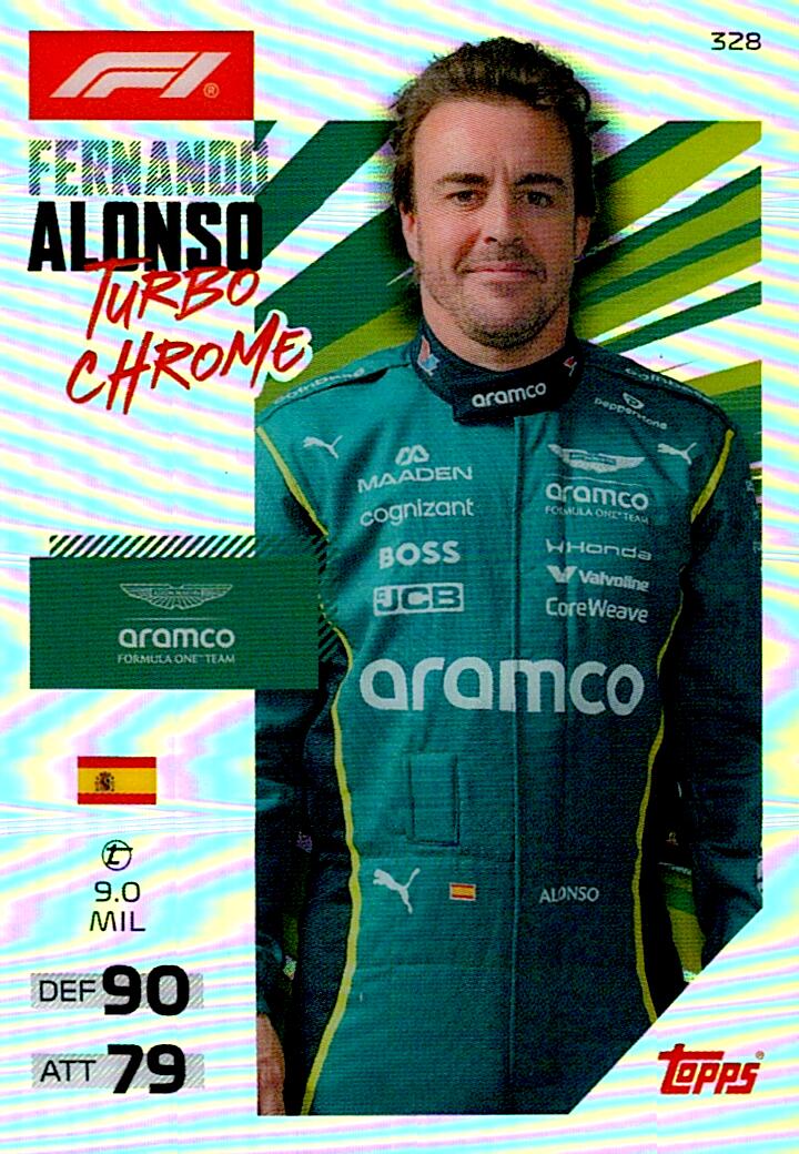 TURBO ATTAX FORMULA 1 2026 FERNANDO ALONSO TURBO CHROME Nº328