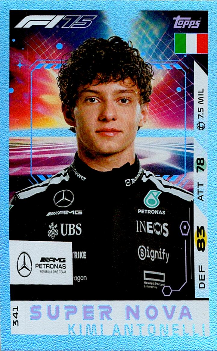 Turbo Attax 2025 SUPER NOVA KIMI ANTONELLI nº341