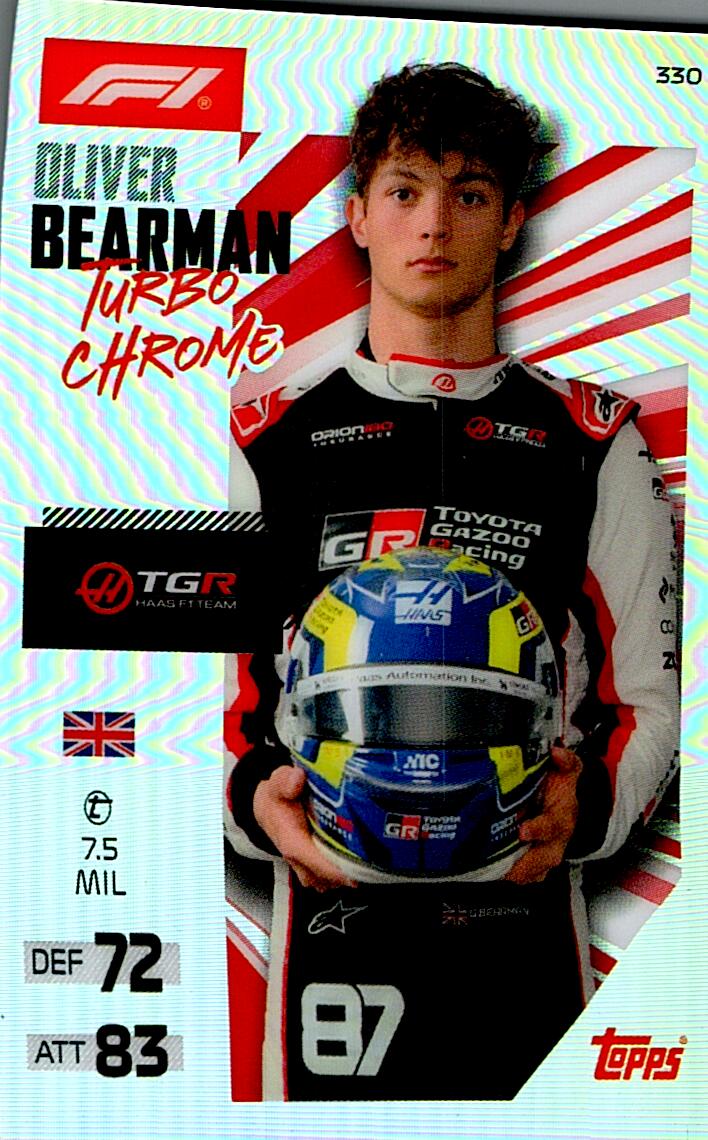 TURBO ATTAX FORMULA 1 2026 OLIVER BEARMAN TURBO CHROME Nº330