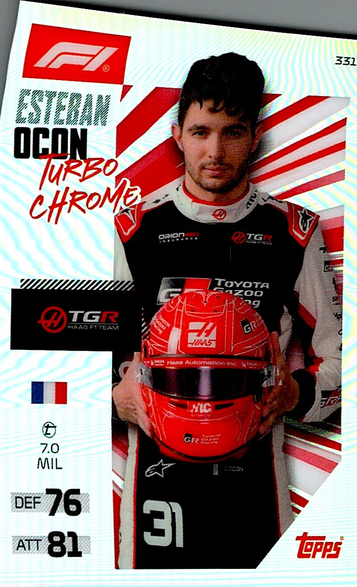 TURBO ATTAX FORMULA 1 2026 ESTEBAN OCON TURBO CHROME Nº331