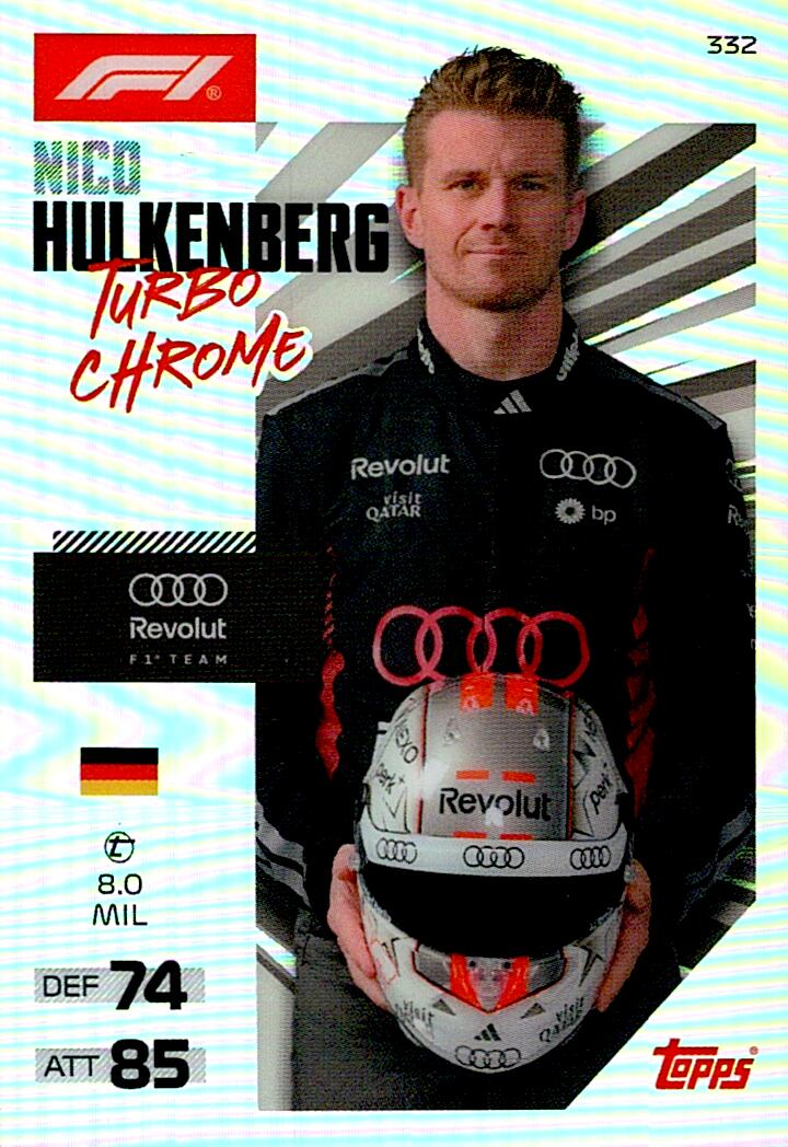 TURBO ATTAX FORMULA 1 2026 NICO HULKENBERG TURBO CHROME Nº332