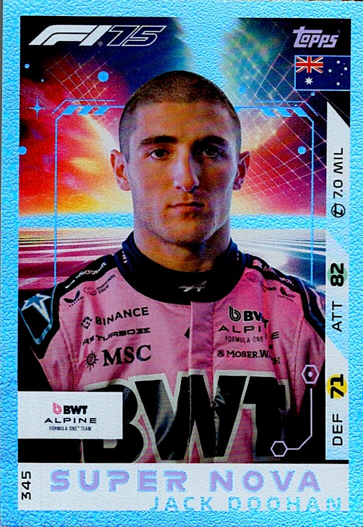 Turbo Attax 2025 SUPER NOVA JACK DOOHAN nº345