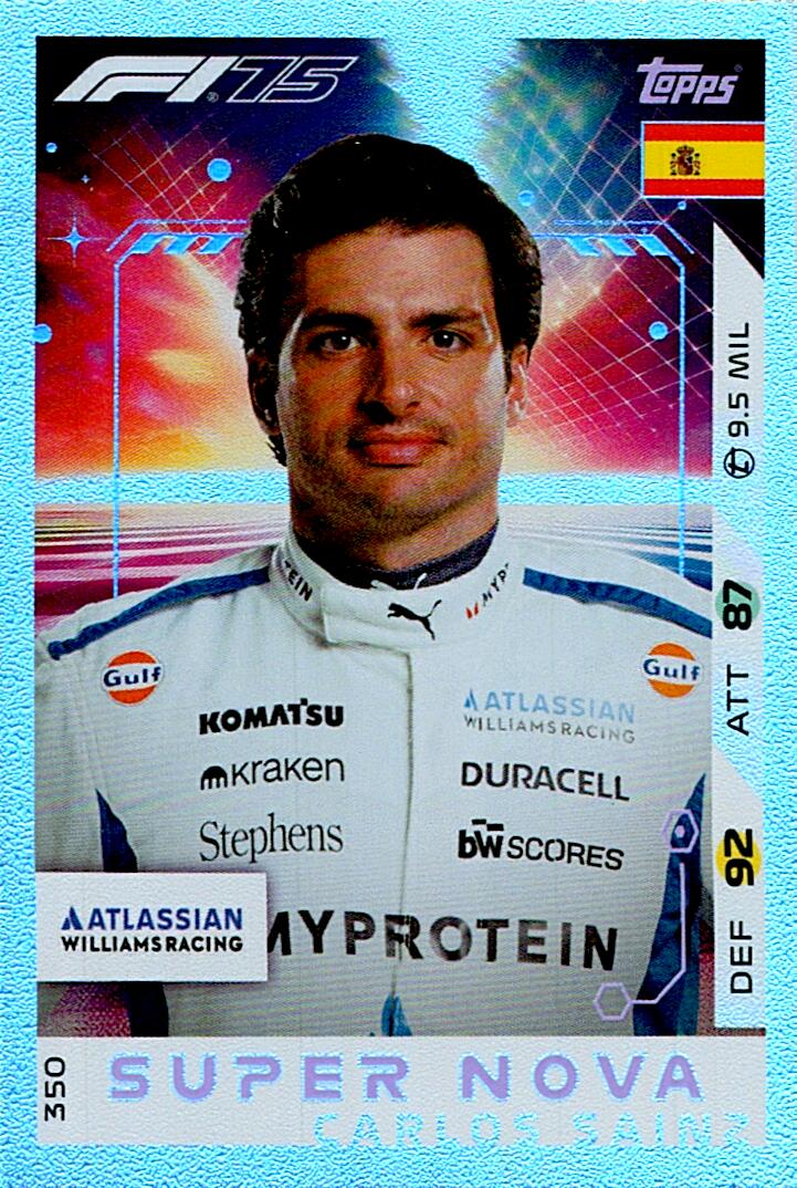 Turbo Attax 2025 SUPER NOVA CARLOS SAINZ nº350