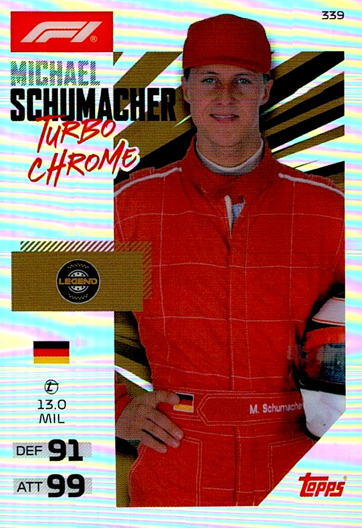 TURBO ATTAX FORMULA 1 2026 MICHAEL SCHUMACHER TURBO CHROME Nº339