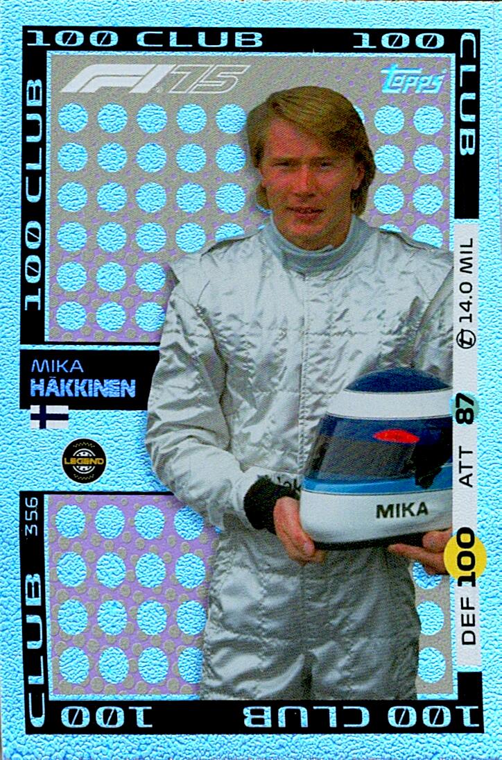 Turbo Attax 2025 100 CLUB MIKA HAKKINEN nº356