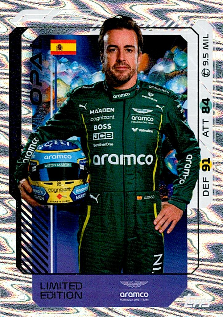 Turbo Attax 2025 LIMITED EDITION FERNANDO ALONSO nºLE8