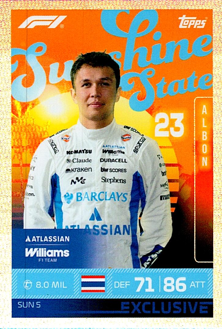 TURBO ATTAX FORMULA 1 2026 ALEX ALBON NºSUN5
