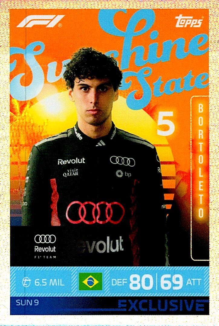 TURBO ATTAX FORMULA 1 2026 GABRIEL BORTOLETO NºSUN9