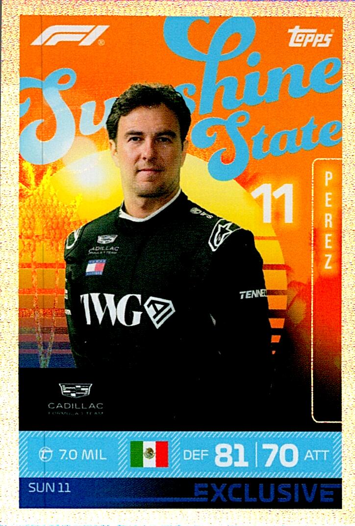 TURBO ATTAX FORMULA 1 2026 SERGIO PEREZ NºSUN11