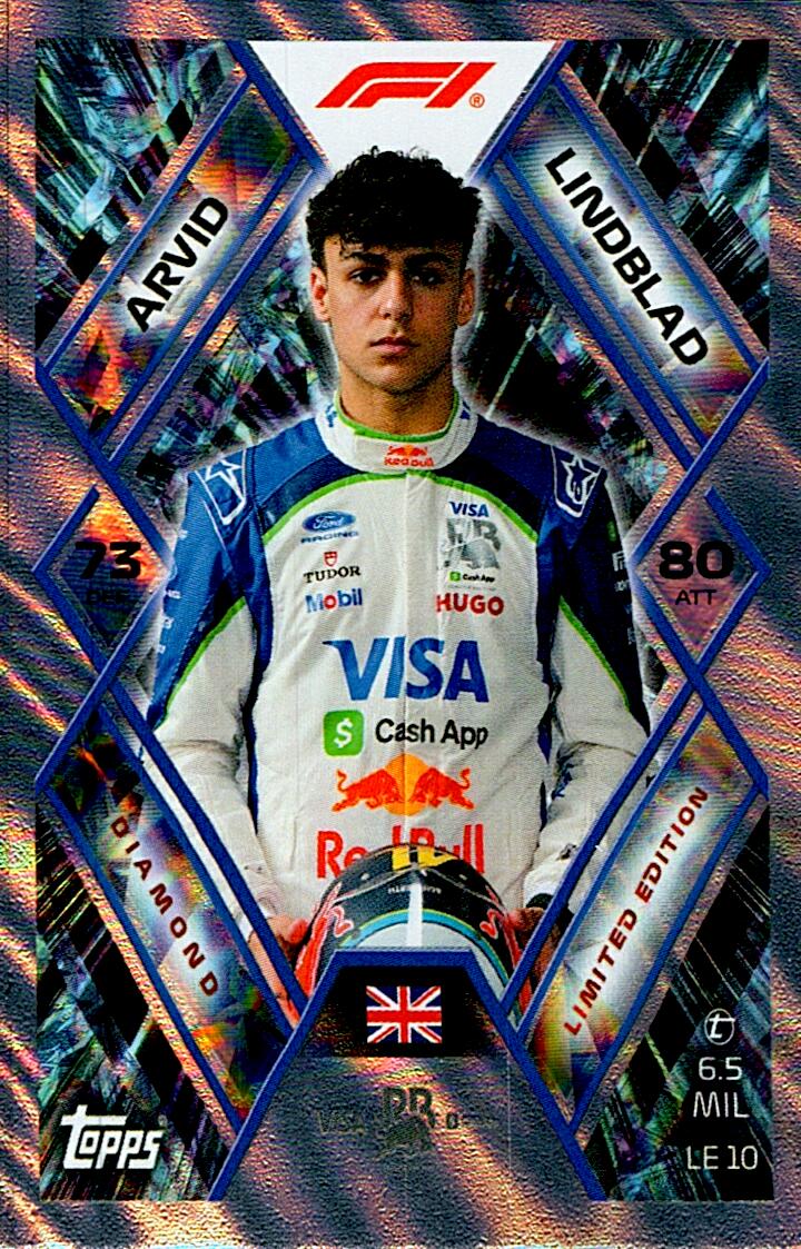 TURBO ATTAX FORMULA 1 2026 ARVID LINDBLAD LIMITED EDITION NºLE10