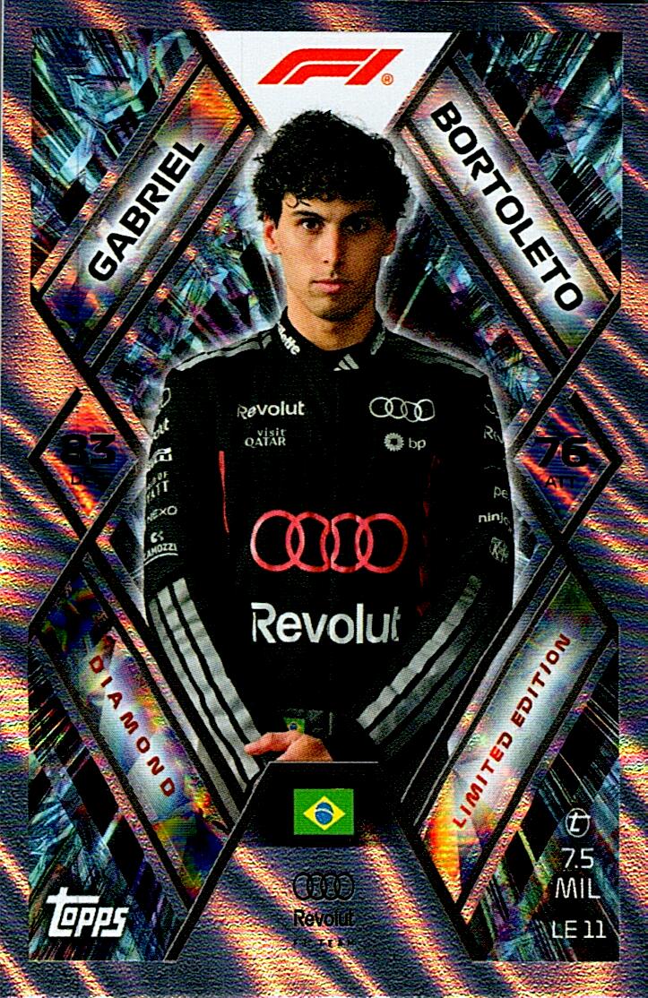 TURBO ATTAX FORMULA 1 2026 GABRIEL BORTOLETO LIMITED EDITION NºLE11