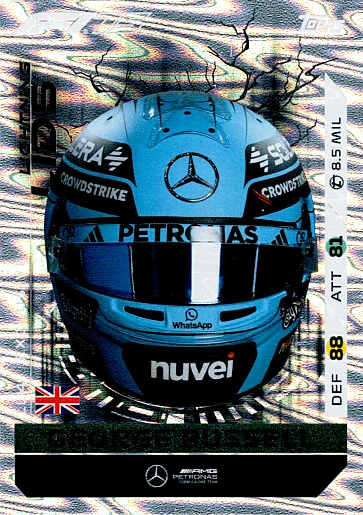 Turbo Attax 2025 LIGHTNING LIDS GEORGE RUSSELL nºLL4