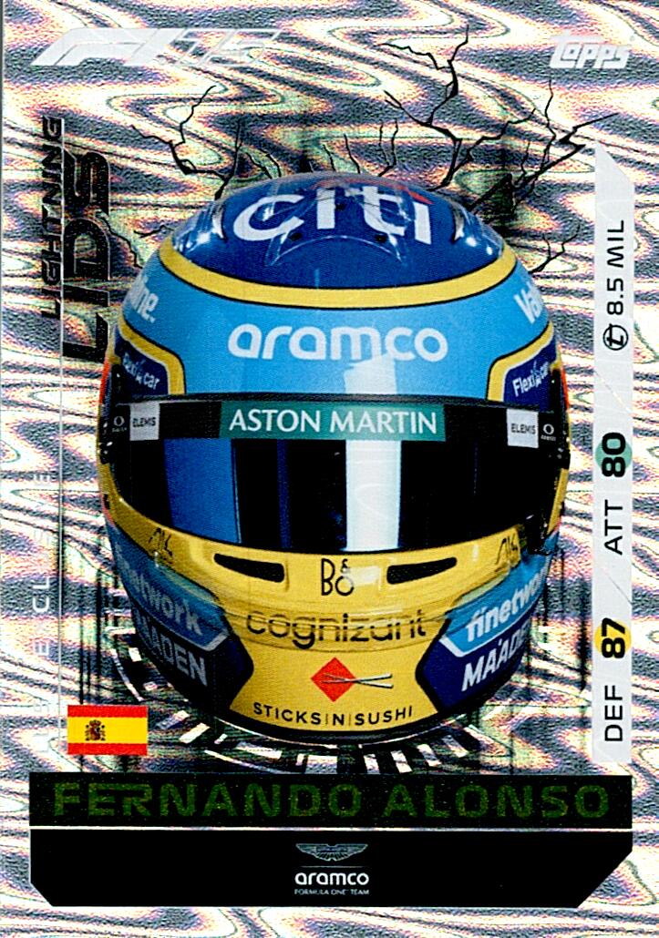 Turbo Attax 2025 LIGHTNING LIDS FERNANDO ALONSO nºLL5