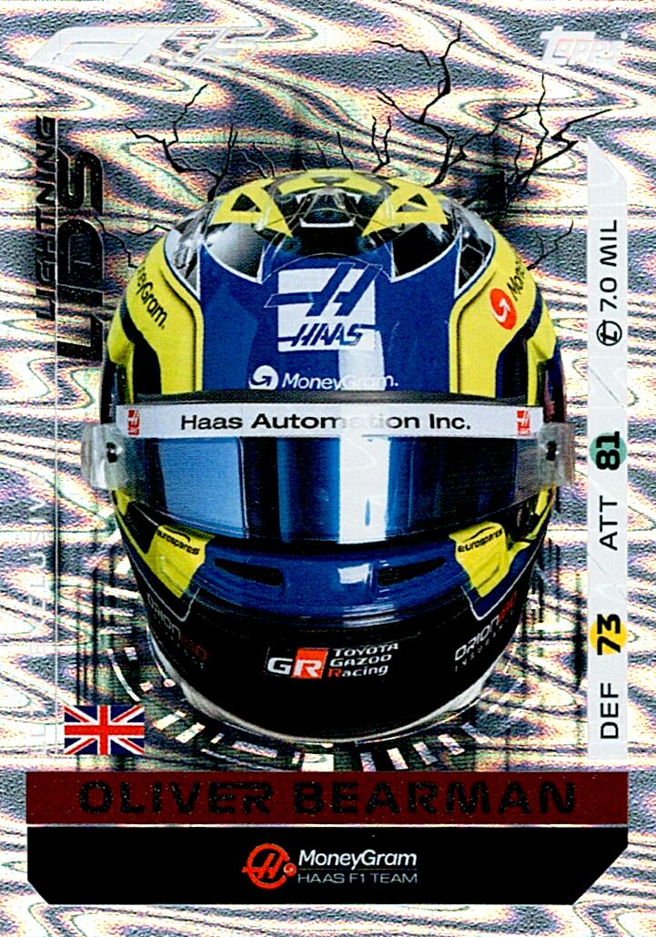 Turbo Attax 2025 LIGHTNING LIDS OLIVER BEARMAN nºLL7