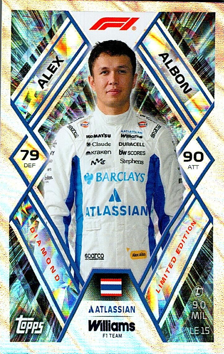 TURBO ATTAX FORMULA 1 2026 ALEX ALBON LIMITED EDITION NºLE15