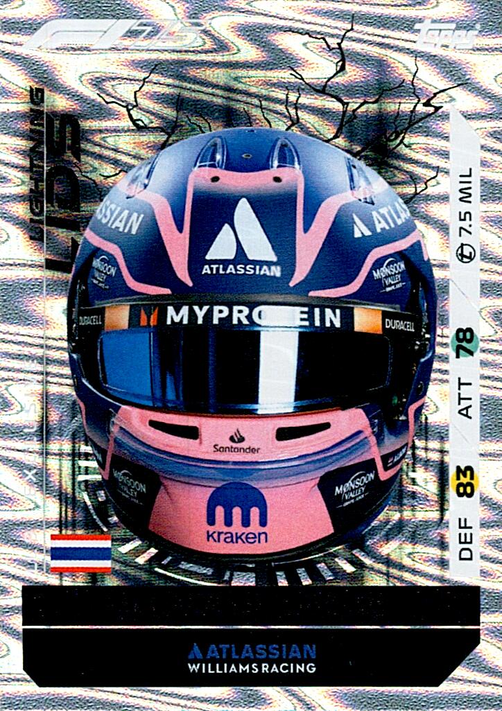 Turbo Attax 2025 LIGHTNING LIDS ALEX ALBON nºLL9