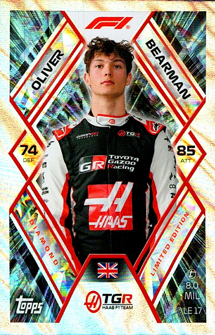 TURBO ATTAX FORMULA 1 2026 OLIVER BEARMAN LIMITED EDITION NºLE17