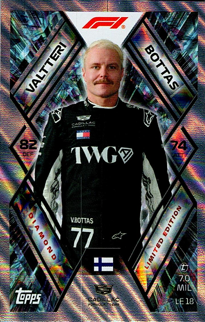 TURBO ATTAX FORMULA 1 2026 VALTTERI BOTTAS LIMITED EDITION NºLE18