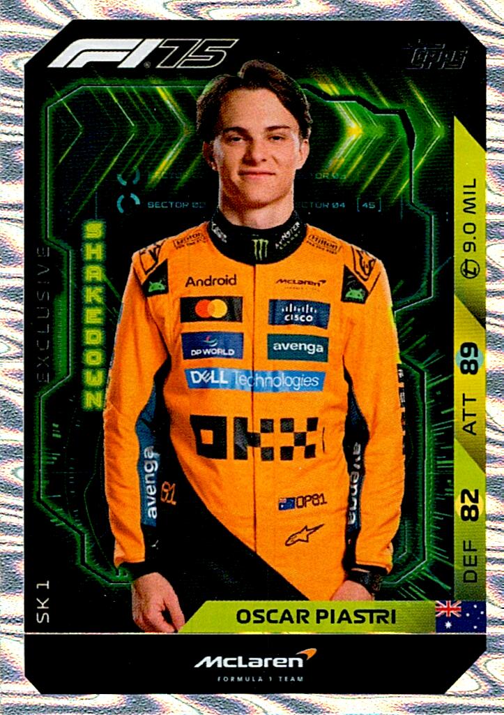 Turbo Attax 2025 EXCLUSIVE SHAKEDOWN OSCAR PIASTRI nºSK1