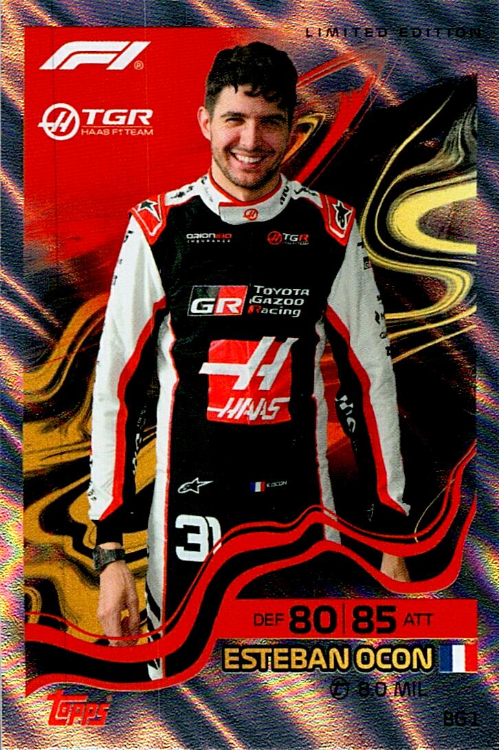 TURBO ATTAX FORMULA 1 2026 ESTEBAN OCON LIMITED EDITION NºBG1