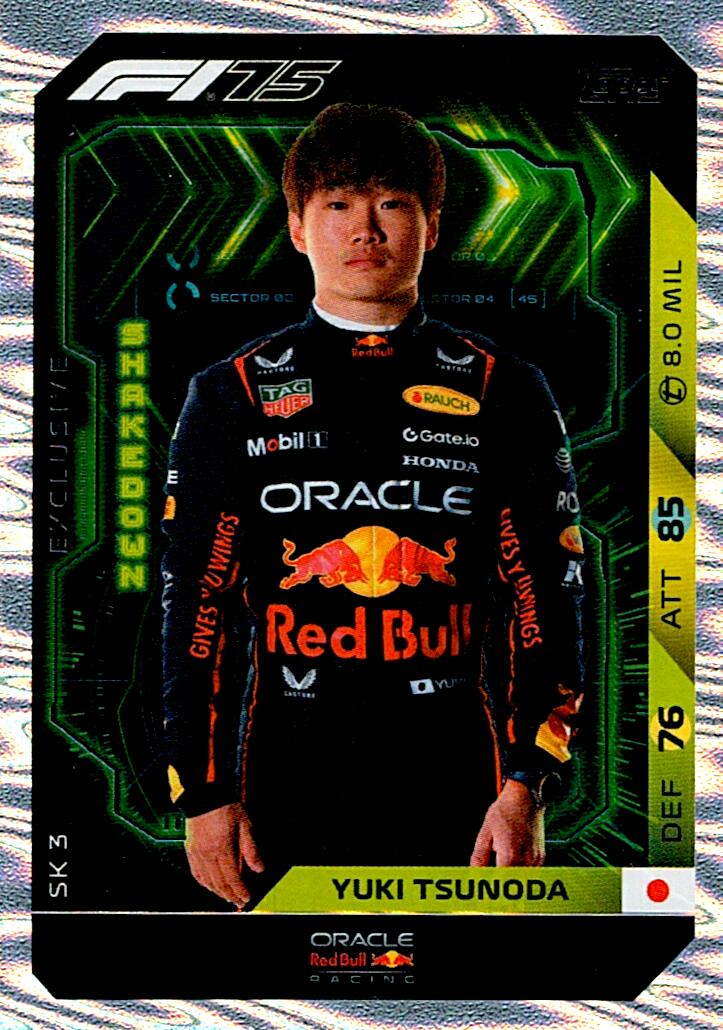 Turbo Attax 2025 EXCLUSIVE SHAKEDOWN YUKI TSUNODA nºSK3