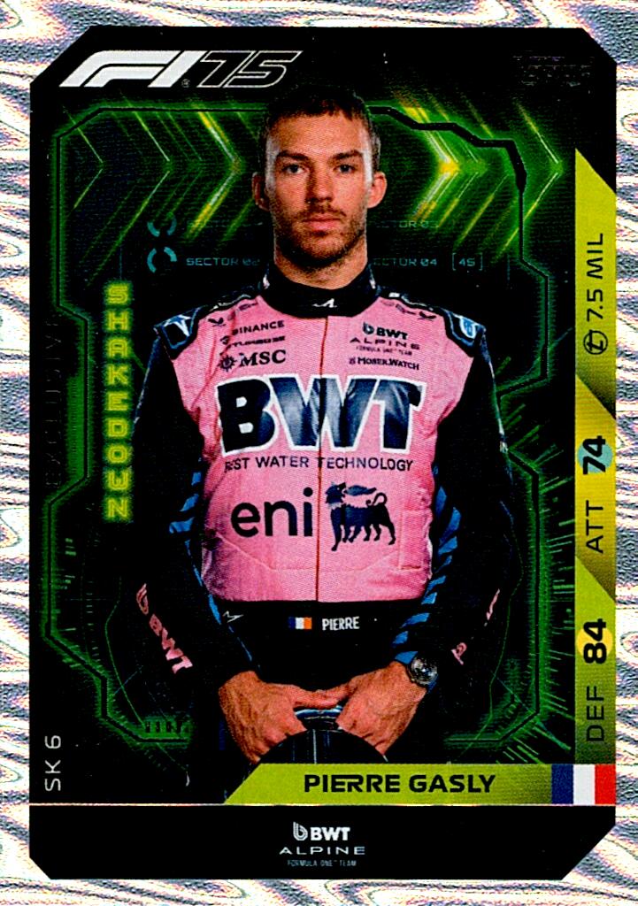 Turbo Attax 2025 EXCLUSIVE SHAKEDOWN PIERRE GASLY nºSK6