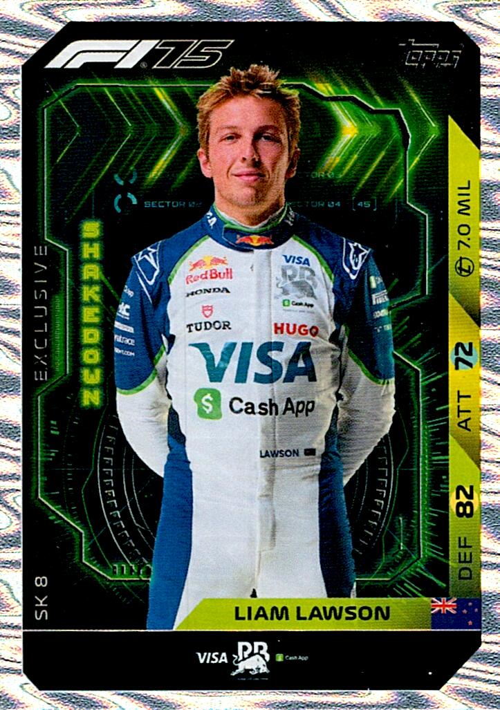 Turbo Attax 2025 EXCLUSIVE SHAKEDOWN LIAM LAWSON nºSK8