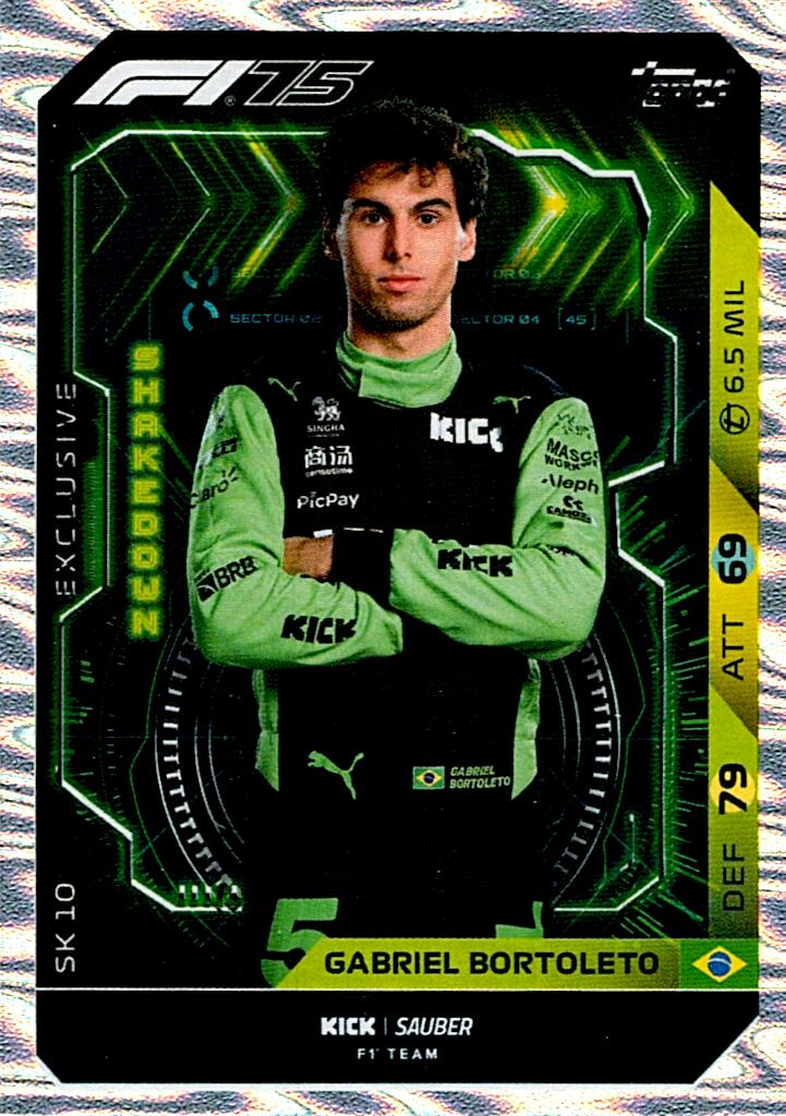 Turbo Attax 2025 EXCLUSIVE SHAKEDOWN GABRIEL BORTOLETO nºSK10