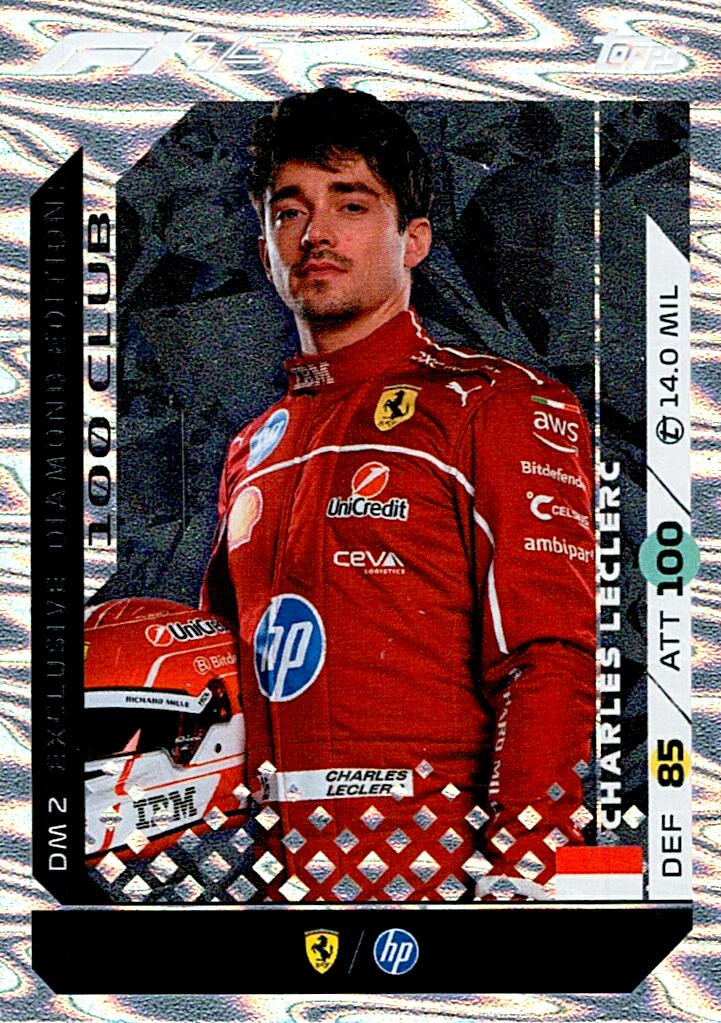 Turbo Attax 2025 EXCLUSIVE DIAMOND EDITION CHARLES LECLERC nºDM2