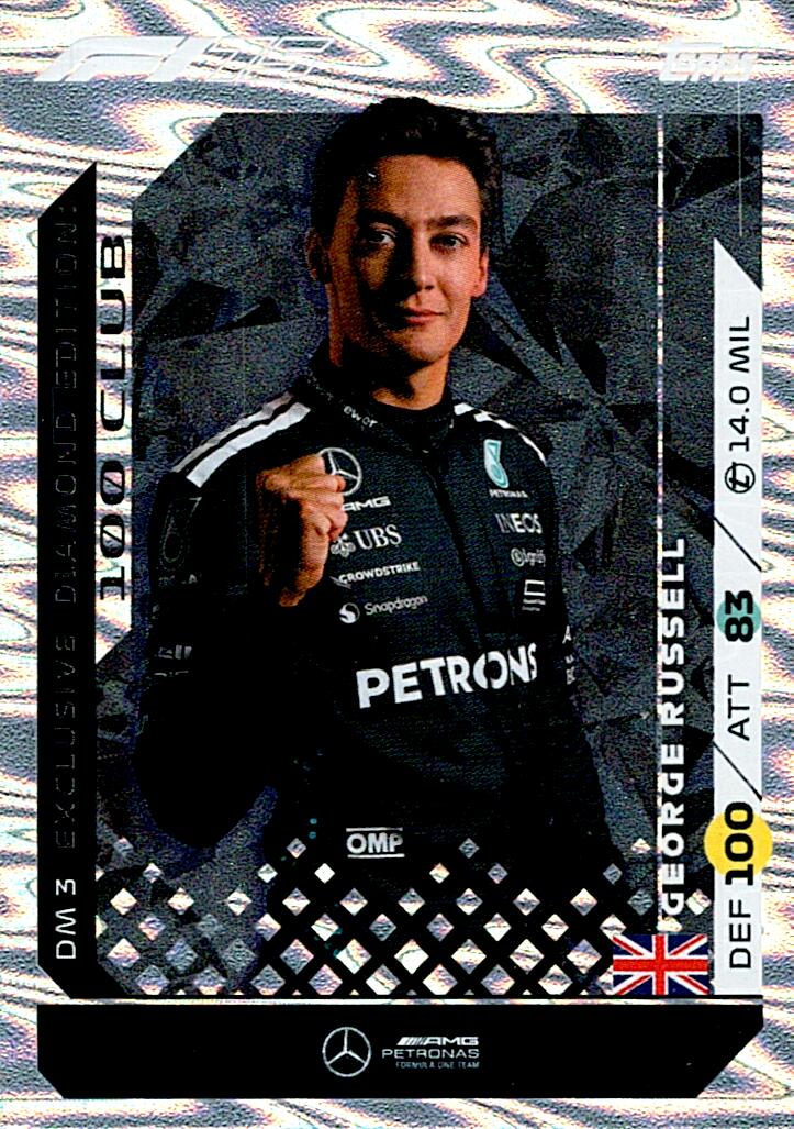 Turbo Attax 2025 EXCLUSIVE DIAMOND EDITION GEORGE RUSSELL nºDM3