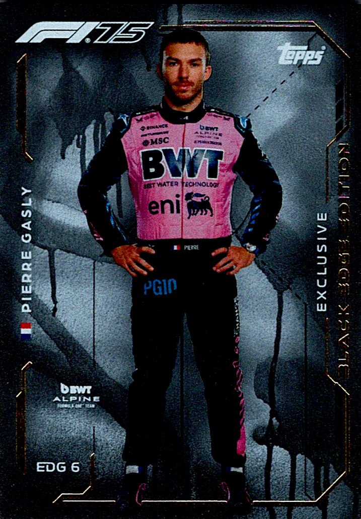 Turbo Attax 2025 BLACK EDGE EDITION PIERRE GASLY nºEDG6