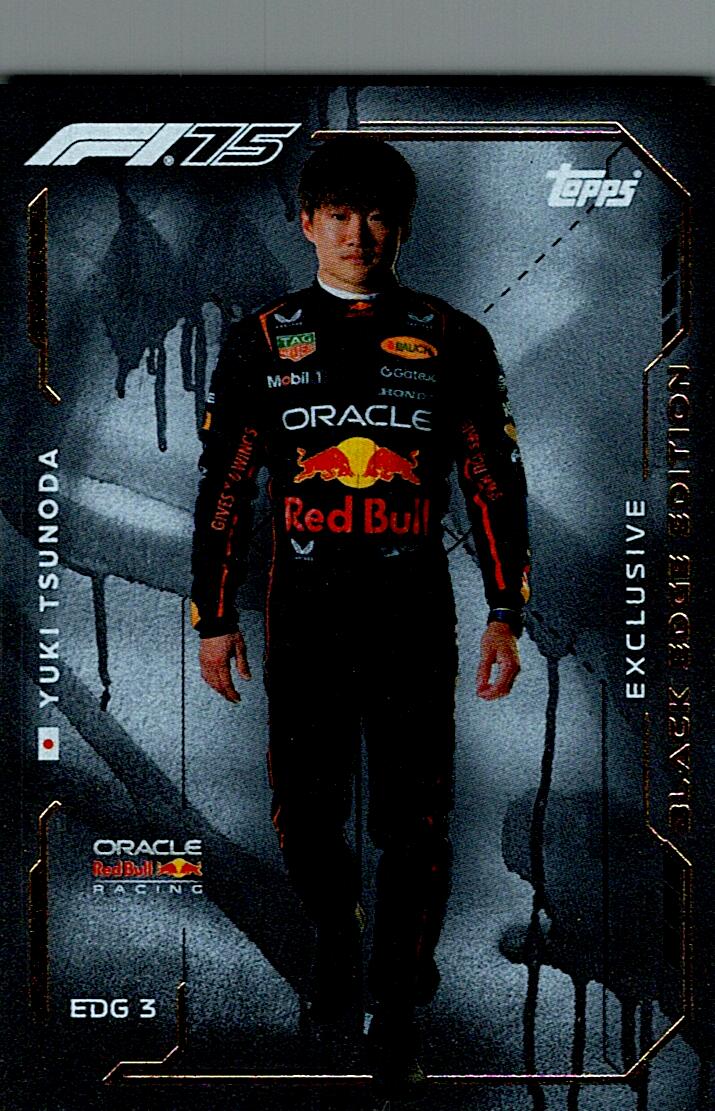 Turbo Attax 2025 BLACK EDGE EDITION YUKI TSUNODA nºEDG3