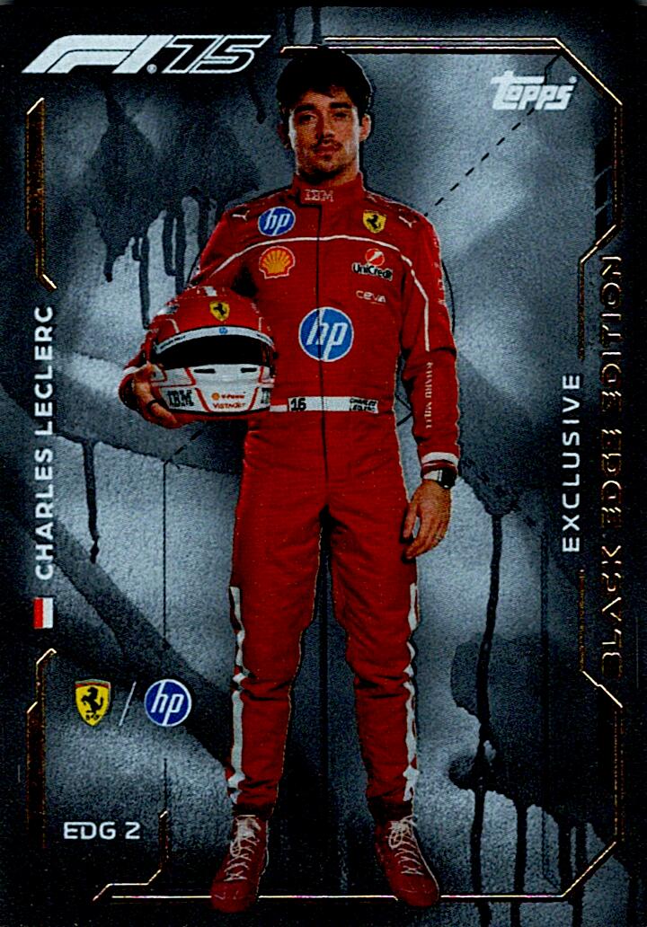 Turbo Attax 2025 BLACK EDGE EDITION CHARLES LECLERC nºEDG2