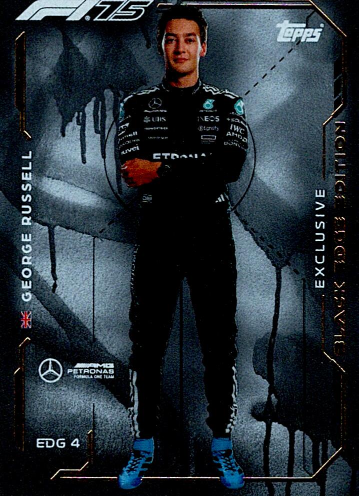 Turbo Attax 2025 BLACK EDGE EDITION GEORGE RUSSELL nºEDG4