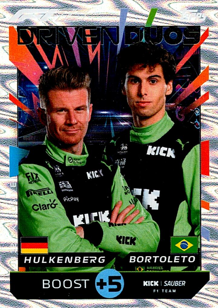 Turbo Attax 2025 EXCLUSIVE DRIVEN DUOS HULKENBERG / BORTOLETO nºDJB12