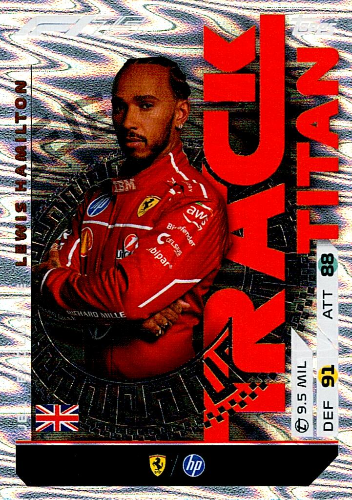 Turbo Attax 2025 EXCLUSIVE TRACK TITAN LEWIS HAMILTON nºDJB1