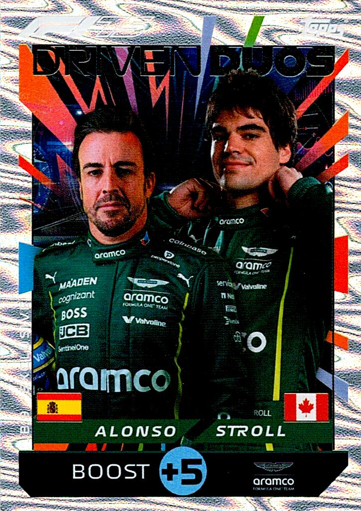 Turbo Attax 2025 EXCLUSIVE DRIVEN DUOS ALONSO / STROLL nºDJB9