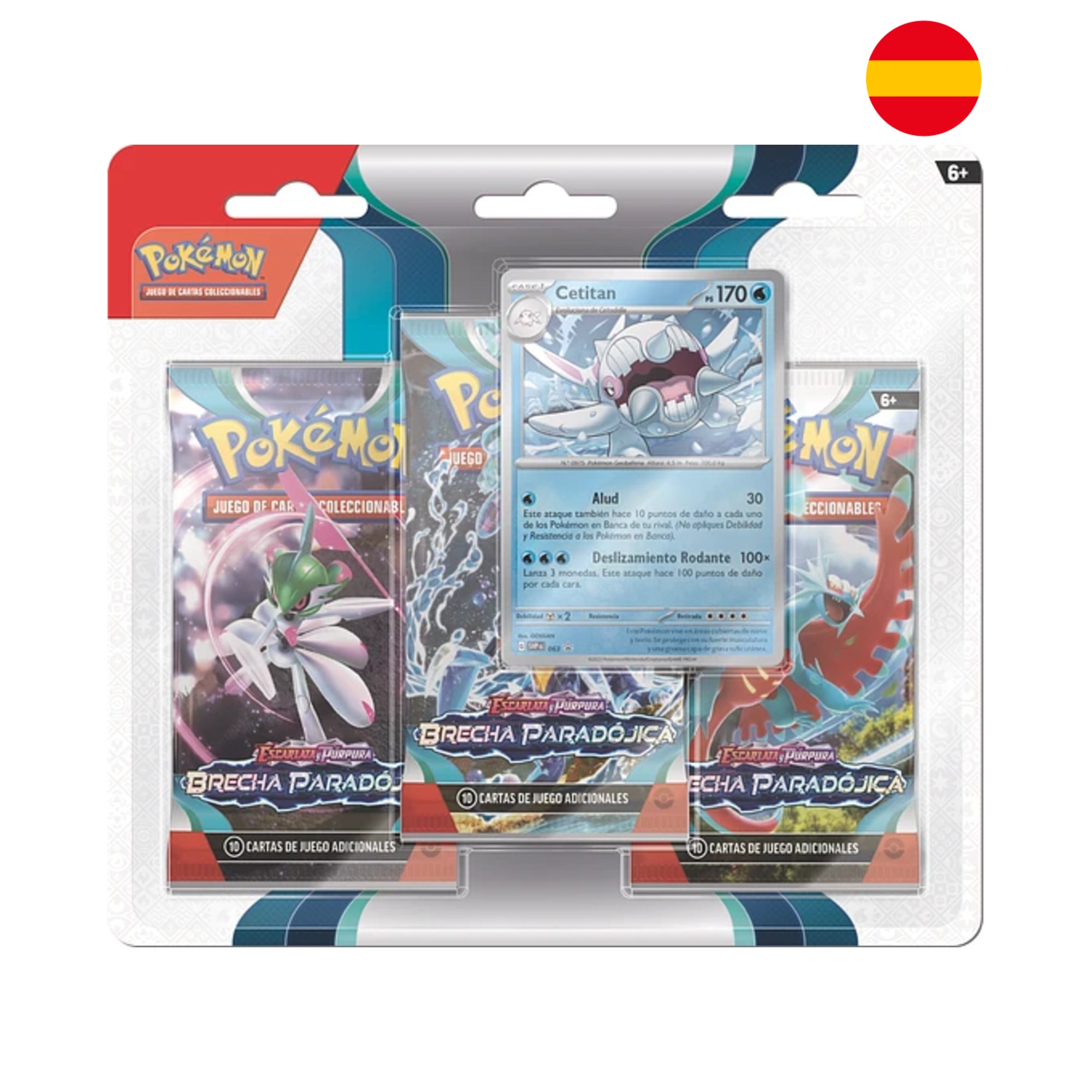 POKEMON TCG CETITAN BRECHA PARADOJICA BLISTER 3 SOBRES (ESPAÑOL)
