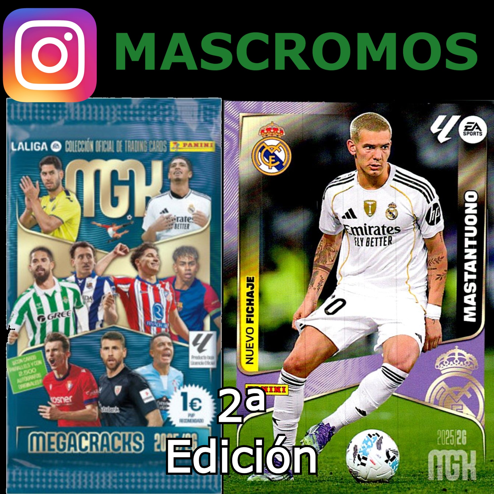 MEGACRACKS 2025/2026 PACK SEGUNDA EDICION COMPLETA (100 CROMOS)
